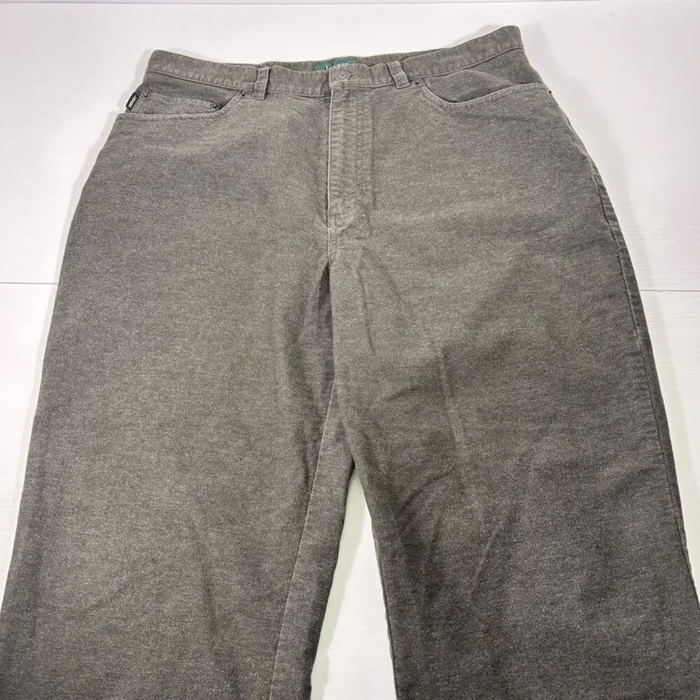 Ralph Lauren Grey Cotton Pants Size 16 1016